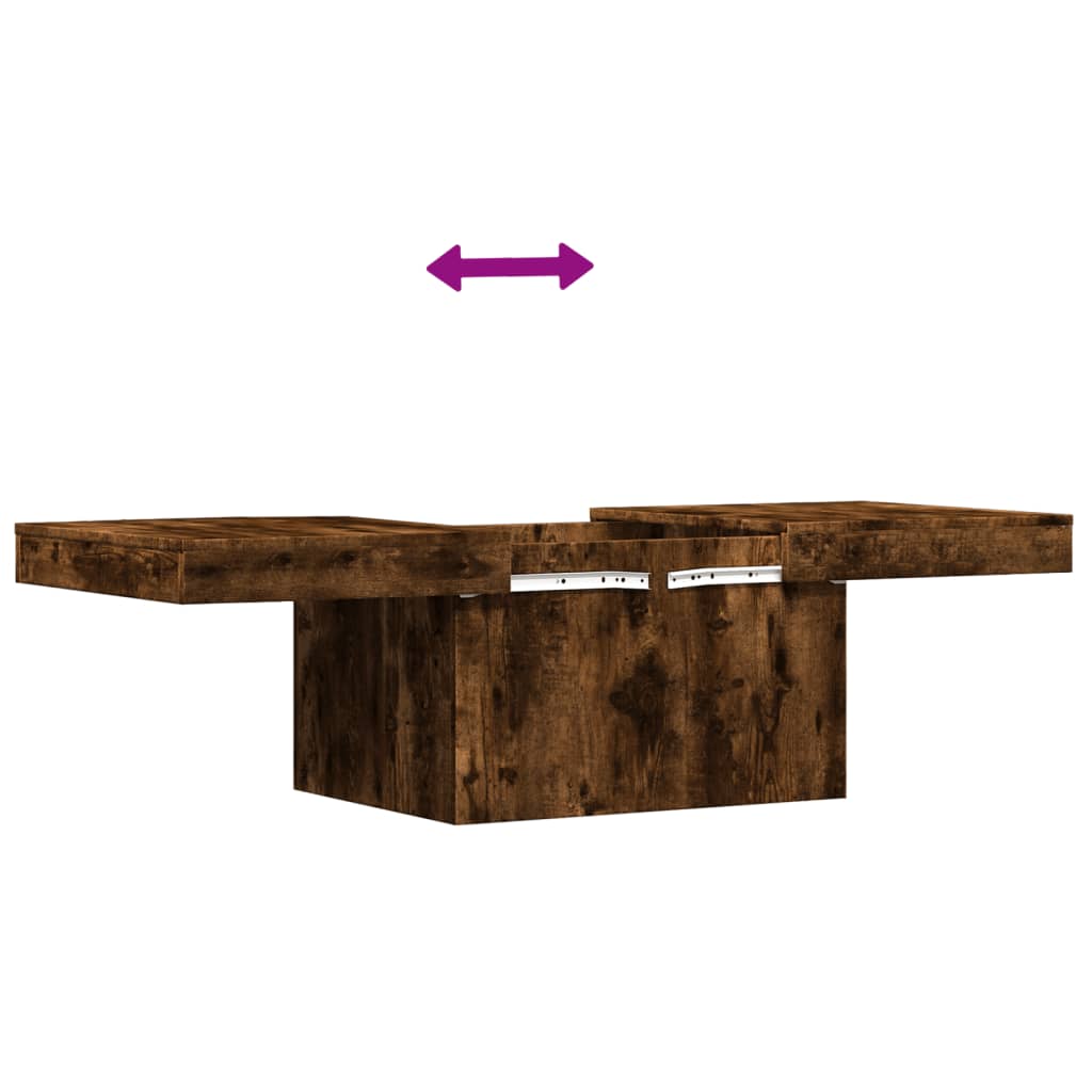 Coffee table smoked oak 100x55x40 cm wood material