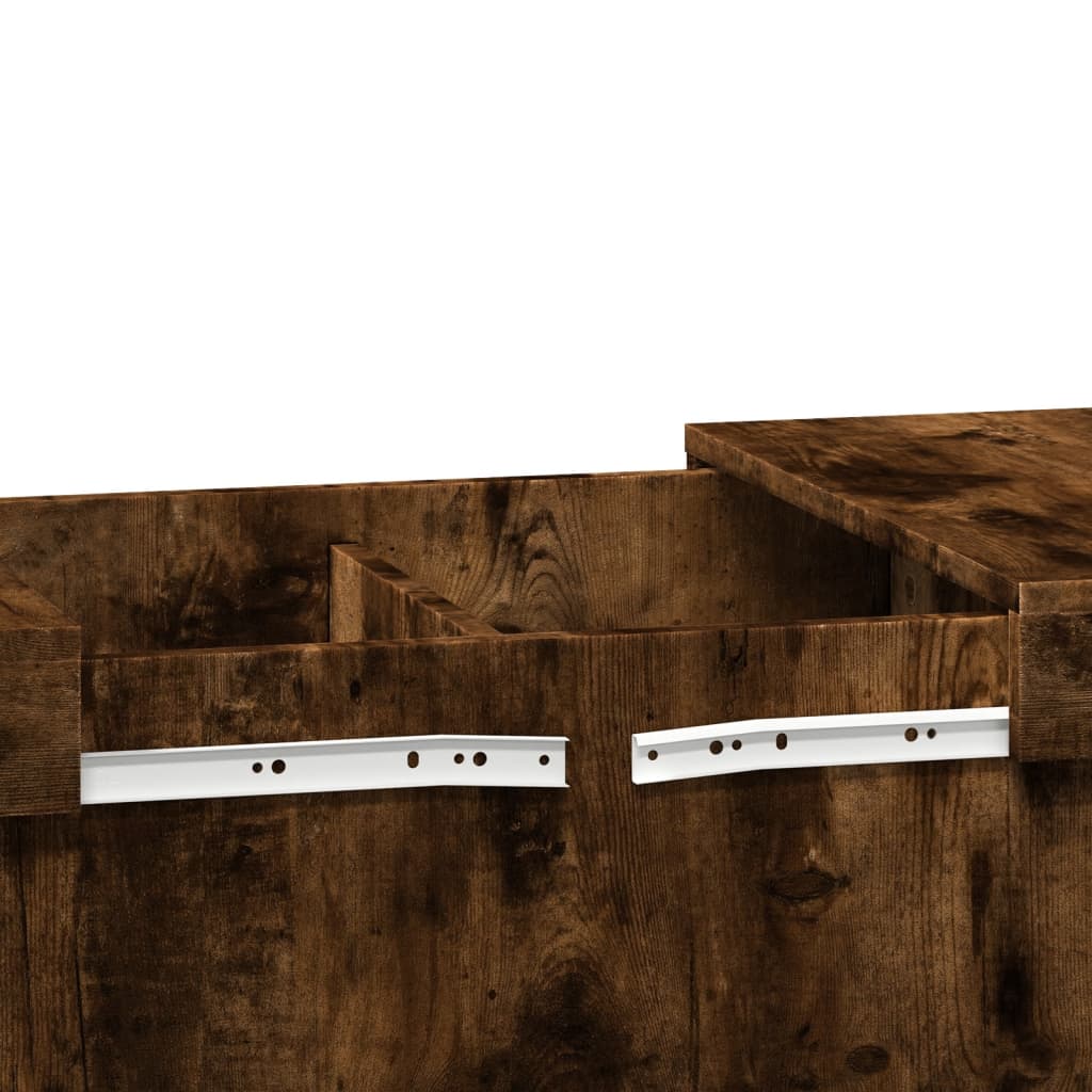 Coffee table smoked oak 100x55x40 cm wood material