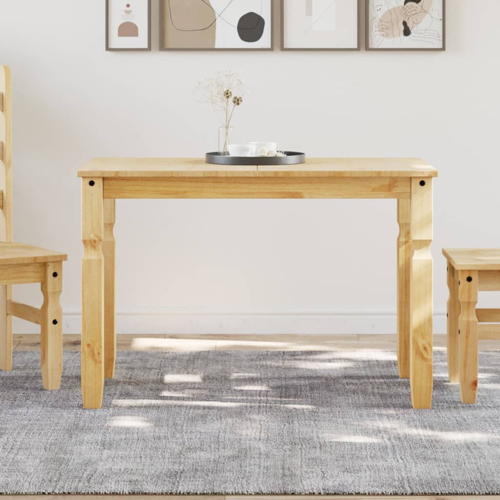 Table à manger Corona 112x60x75 cm en bois de pin massif