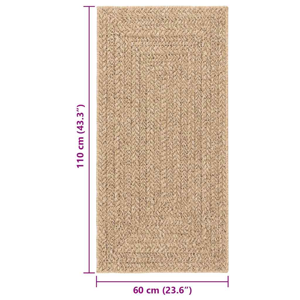 Tapis ZIZUR 60x110 cm aspect jute intérieur et extérieur