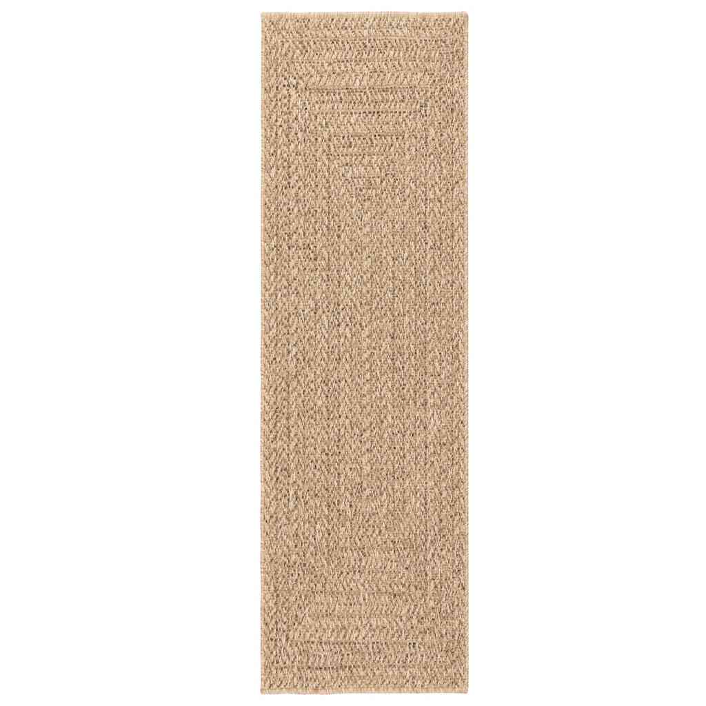 Tapis ZIZUR 80x250 cm aspect jute intérieur et extérieur