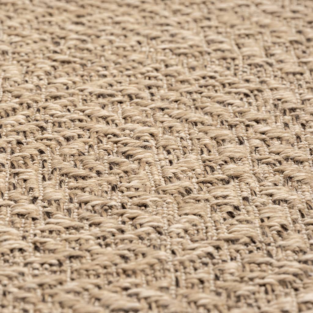 Tapis ZIZUR 240x240 cm aspect jute intérieur et extérieur