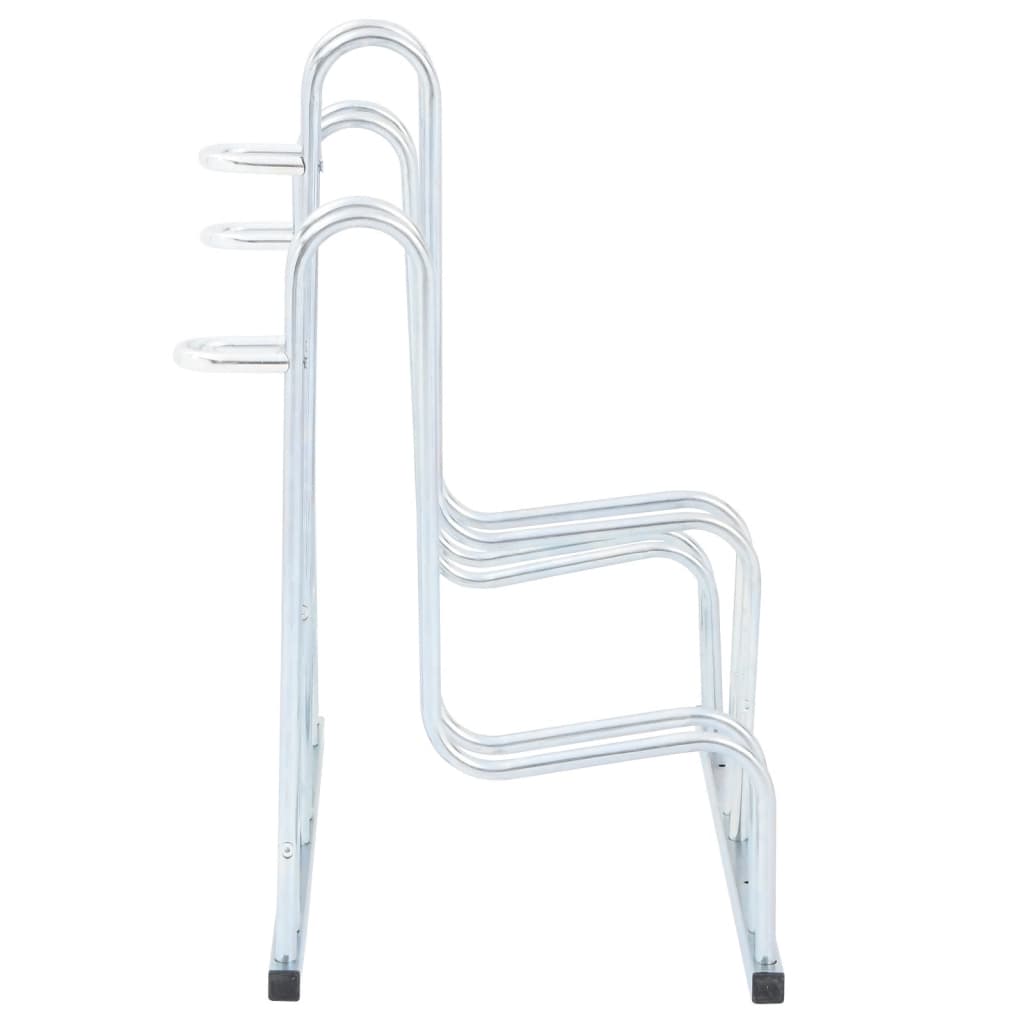 Support à vélo pour 3 vélos Autoportant Acier galvanisé