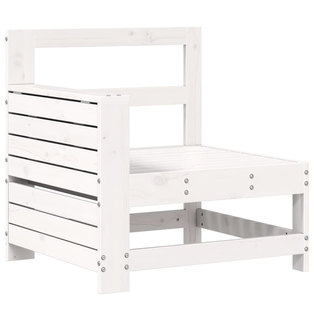 5-piece garden sofa set white solid pine