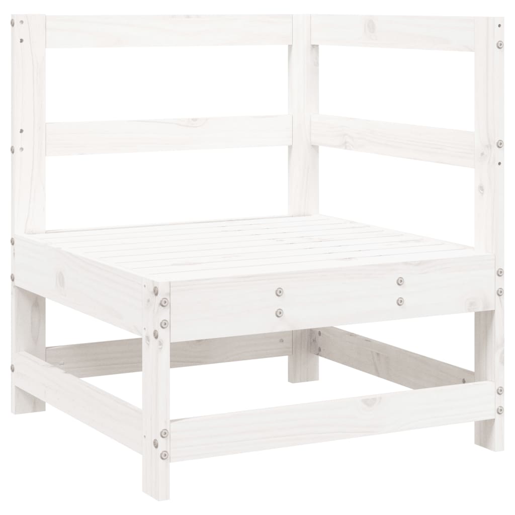 5-piece garden sofa set white solid pine