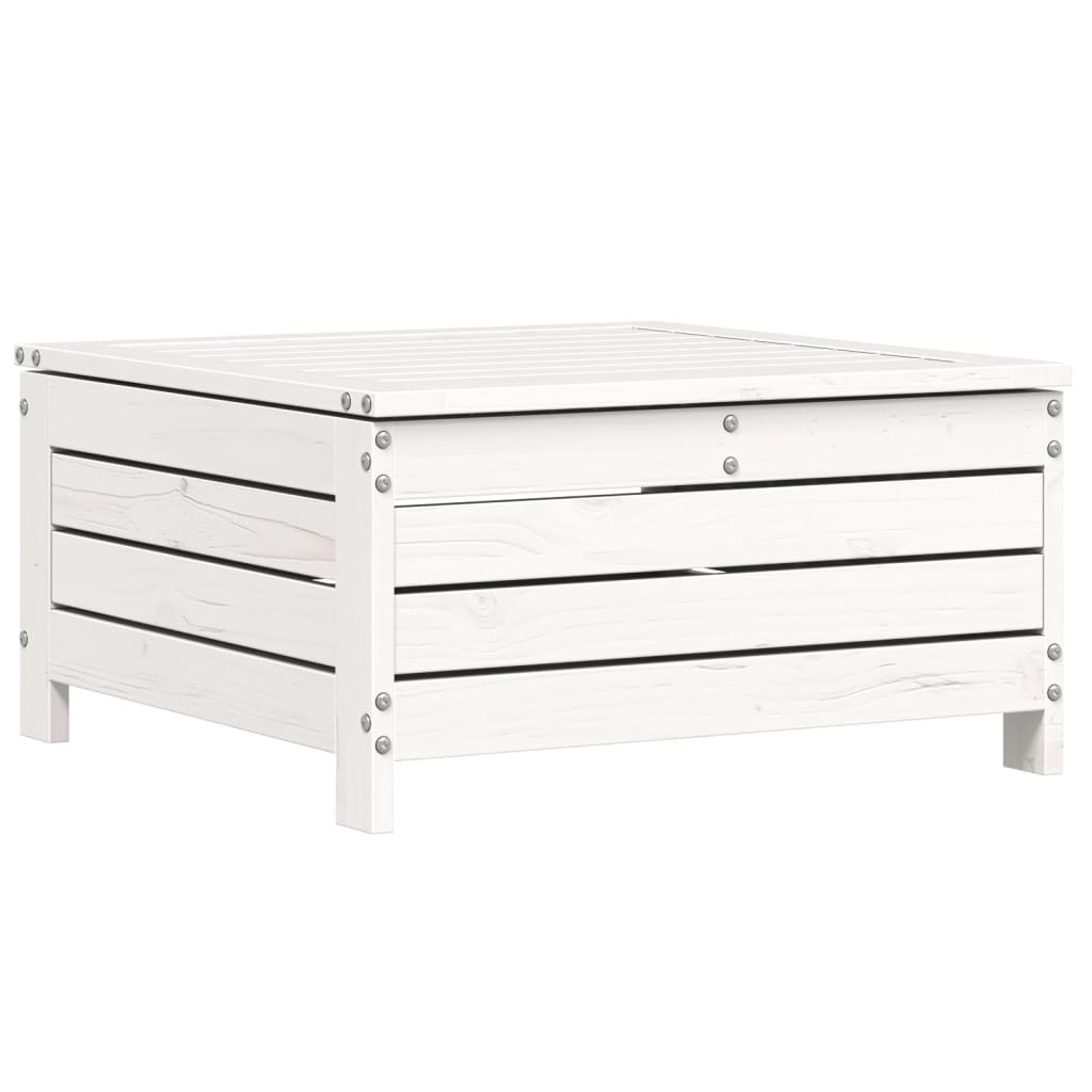 5-piece garden sofa set white solid pine