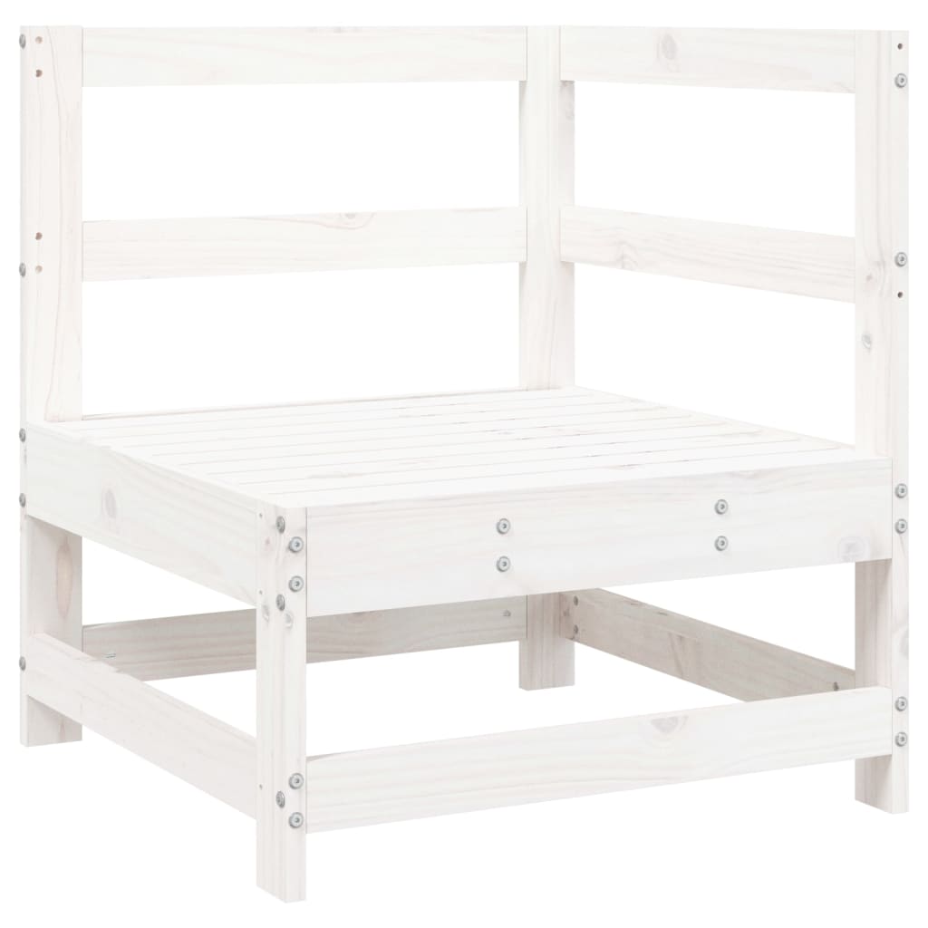 5-piece garden sofa set white solid pine