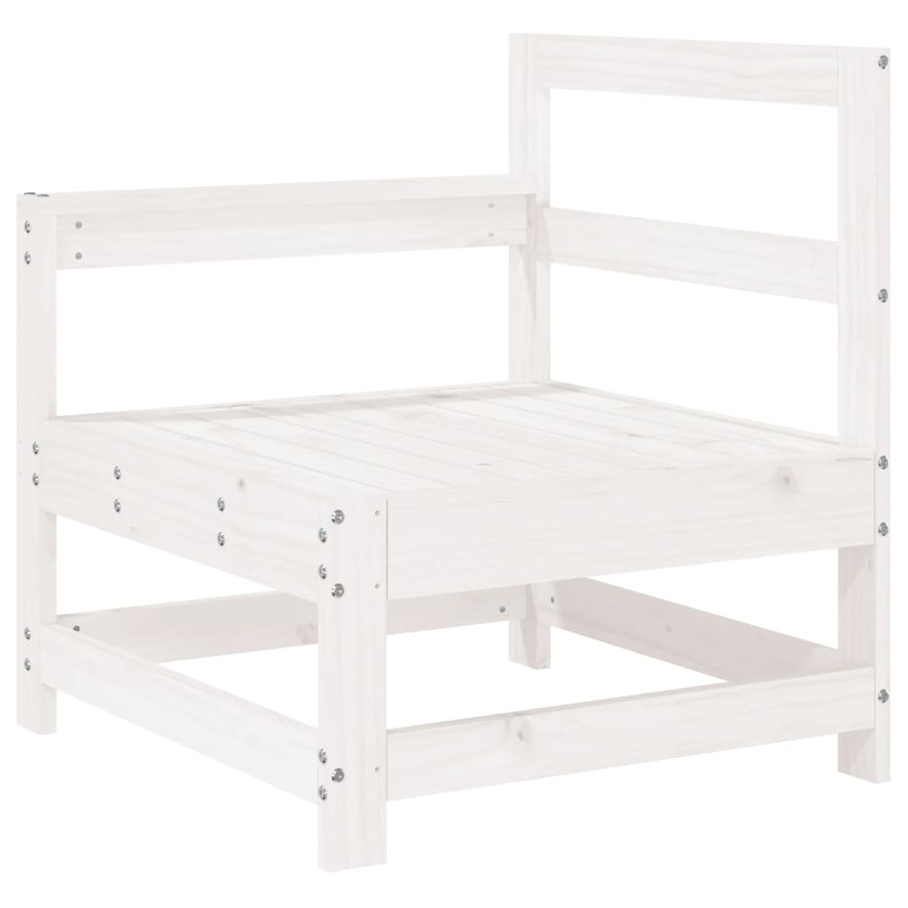 5-piece garden sofa set white solid pine
