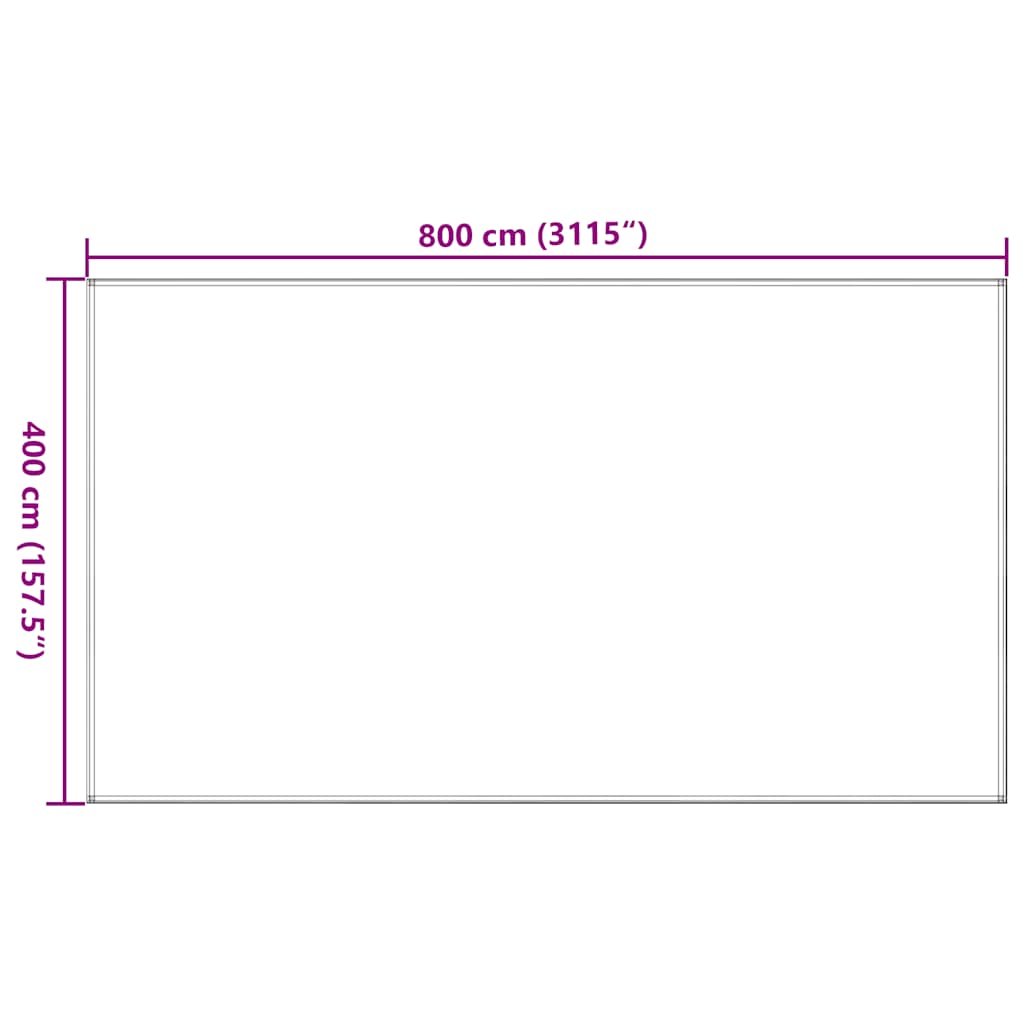 Zeltteppich Sandfarbe 400x800 cm HDPE