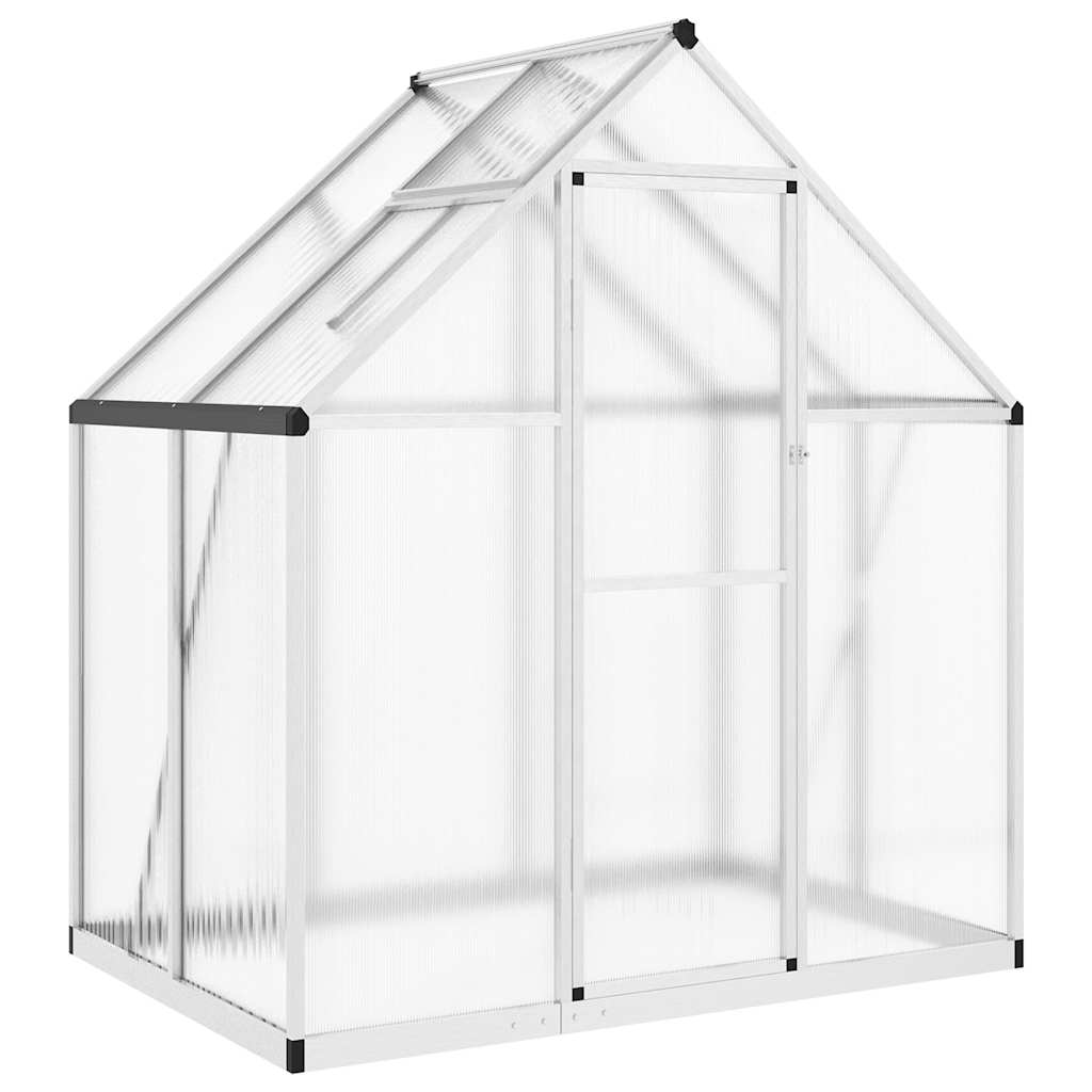 Greenhouse with foundation frame Silver 169x114x195 cm Alu