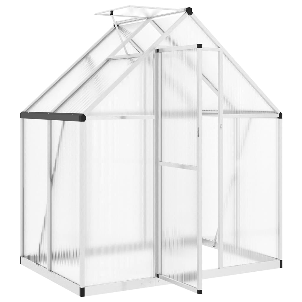 Greenhouse with foundation frame Silver 169x114x195 cm Alu