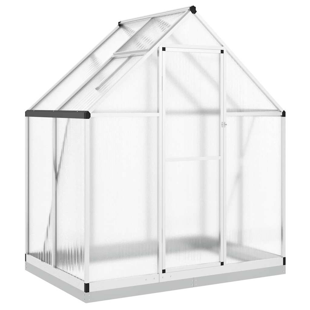 Greenhouse with foundation frame Silver 169x114x202 cm Alu