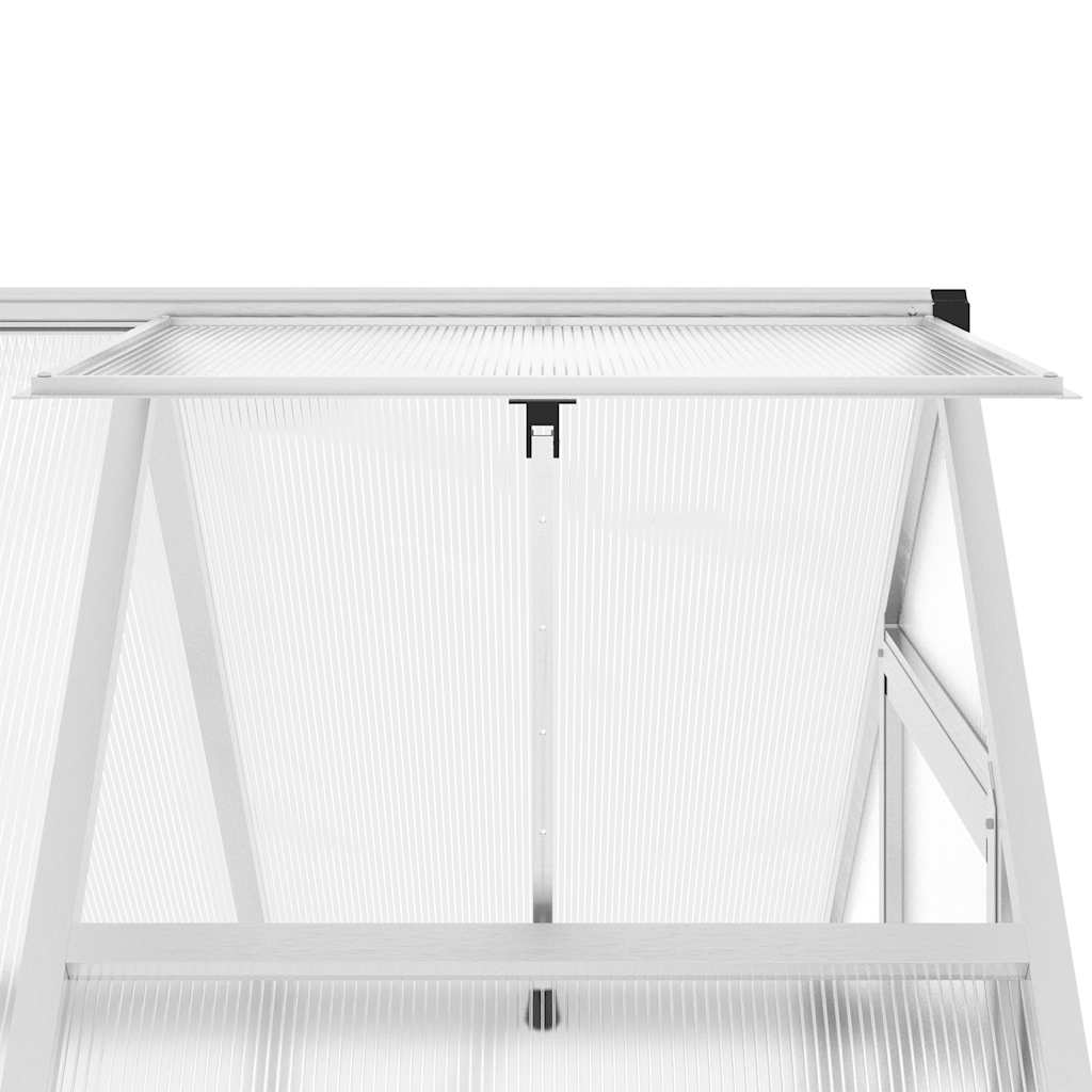 Greenhouse with foundation frame Silver 169x114x202 cm Alu