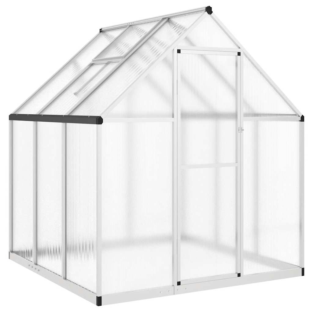 Greenhouse with foundation frame Silver 169x169x195 cm Alu