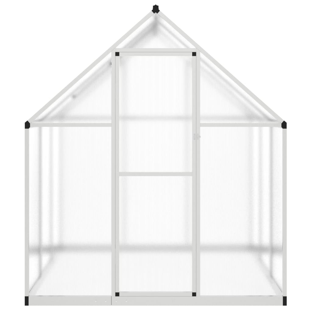 Greenhouse with foundation frame Silver 169x169x195 cm Alu