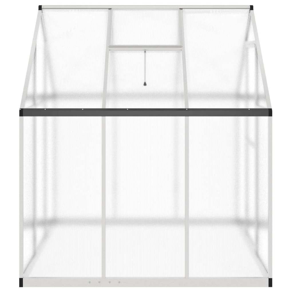 Greenhouse with foundation frame Silver 169x169x195 cm Alu