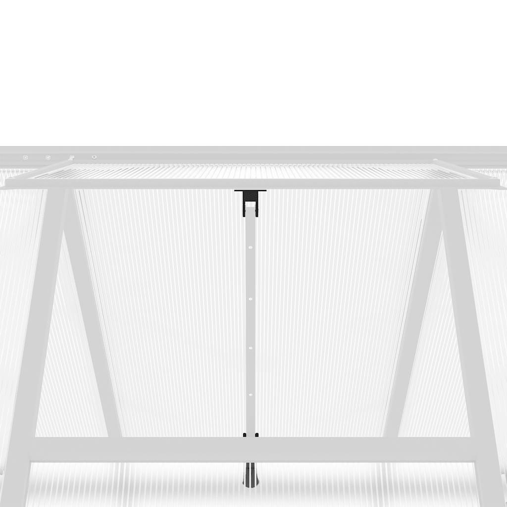 Greenhouse with foundation frame Silver 169x169x195 cm Alu