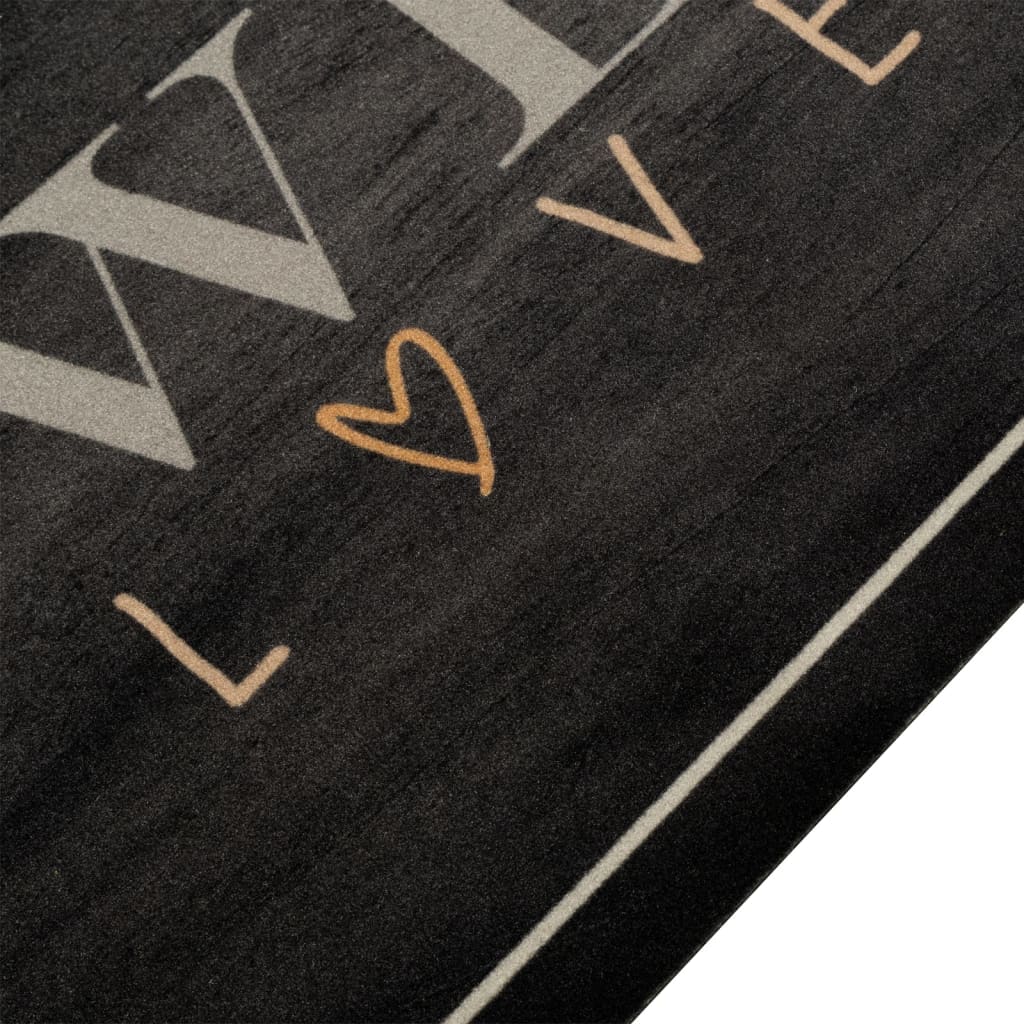 Tapis de cuisine lavable café 60x180 cm velours