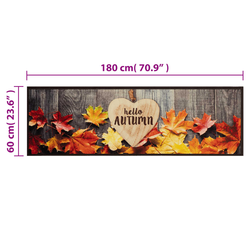 Tapis de cuisine lavable automne 60x180 cm velours