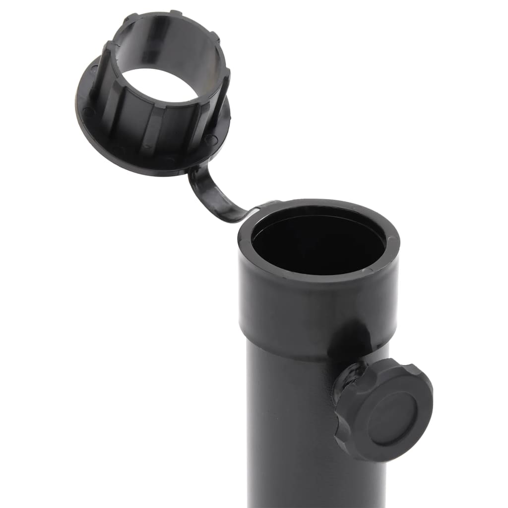 Sonnenschirmständer für Ø38/48 mm Mast Mattschwarz Stahl