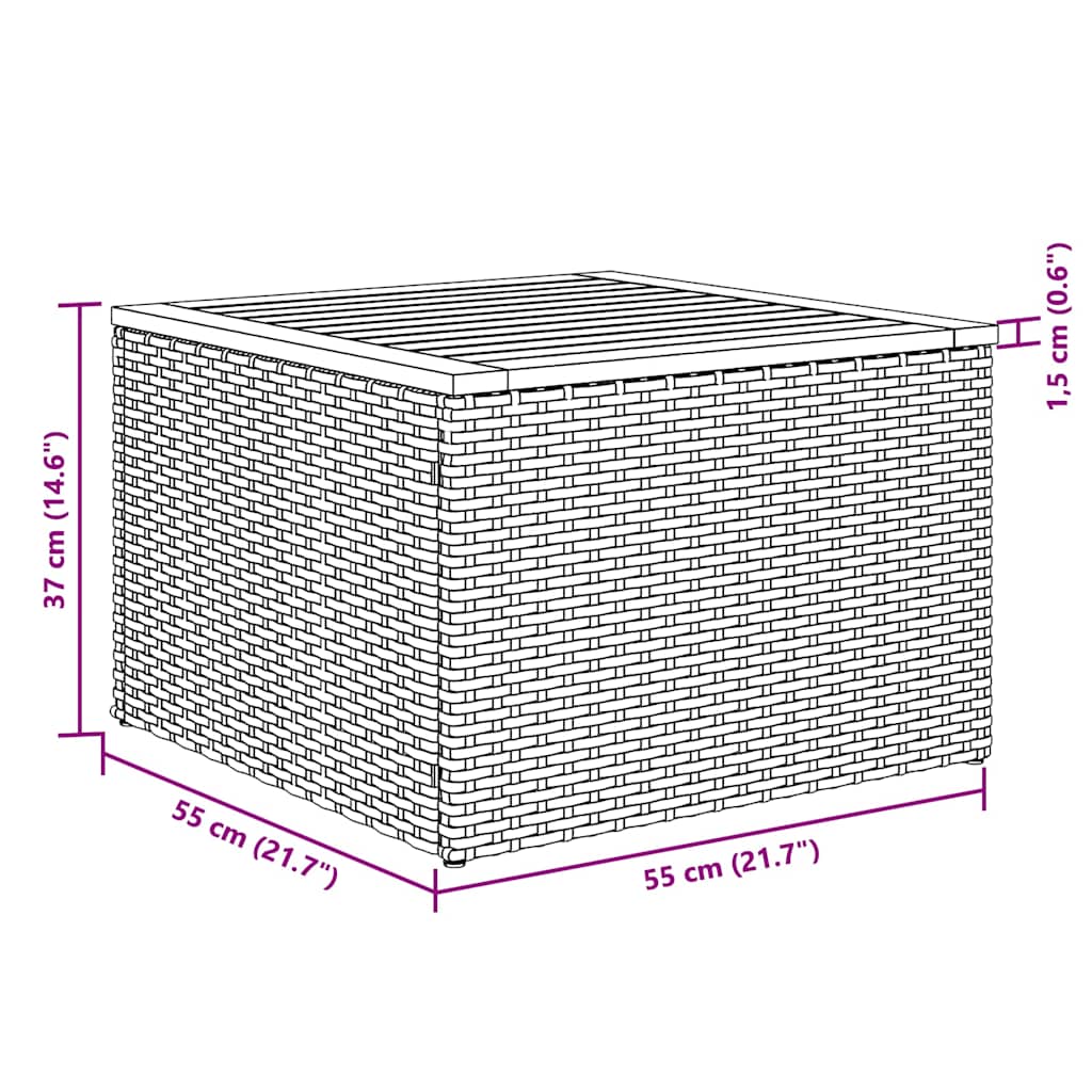 6-tlg. Garten-Sofagarnitur mit Kissen Schwarz Poly Rattan