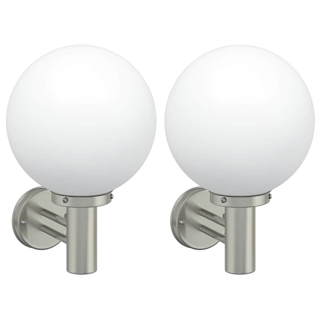 Außenwandlampen 2 pcs Silber 28 x 25 x 38 cm Edelstahl