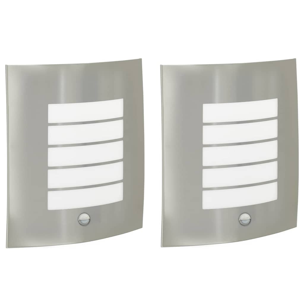 Außenwandlampen 2 pcs Silber 23.5 x 10.5 x 26 cm Edelstahl