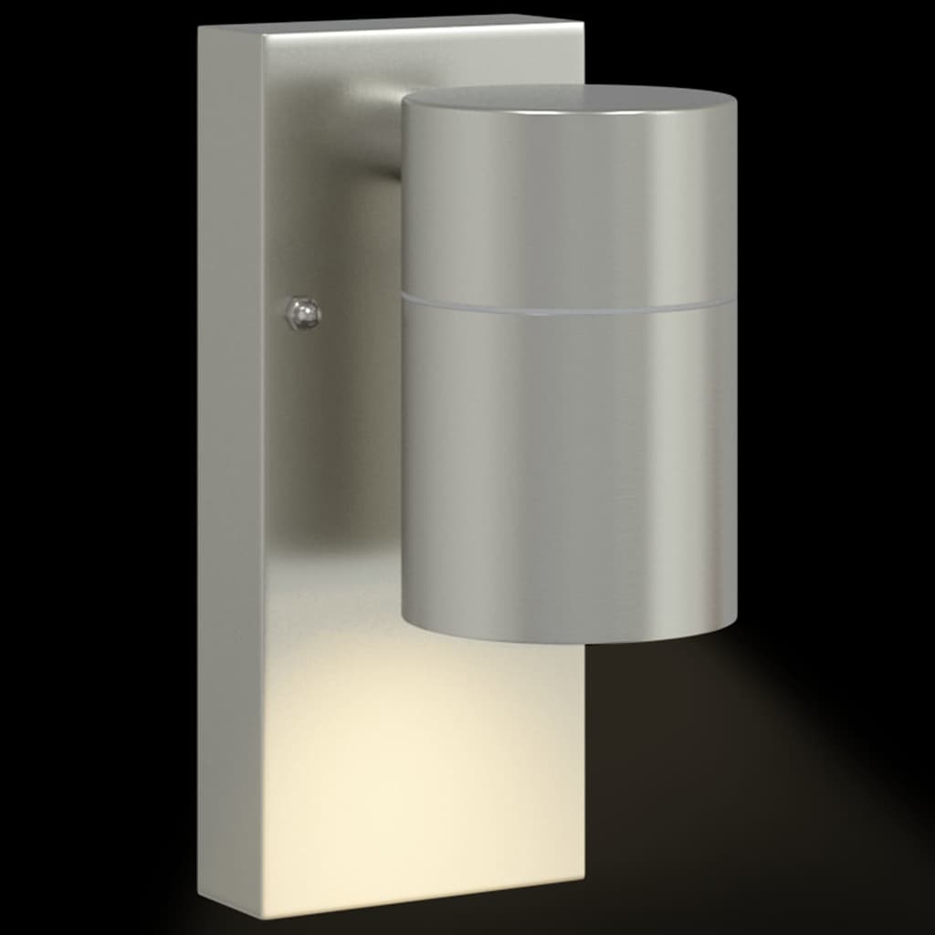 Außenwandlampen 2 pcs Silber 6,5 x 10,5 x 16 cm Edelstahl