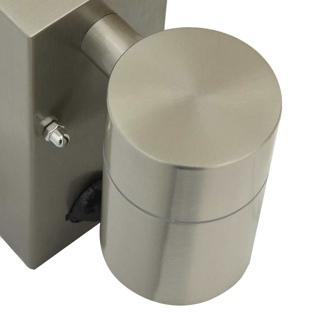Außenwandlampen 2 pcs Silber 6,5 x 10,5 x 16 cm Edelstahl