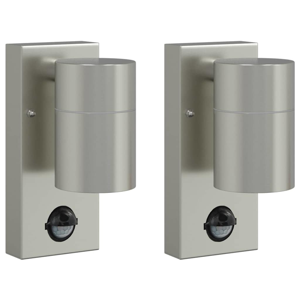 Außenwandlampen 2 pcs Silber 6,5 x 10,5 x 16 cm Edelstahl