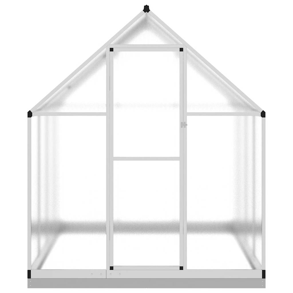 Greenhouse with foundation frame silver 224x169x202cm aluminum