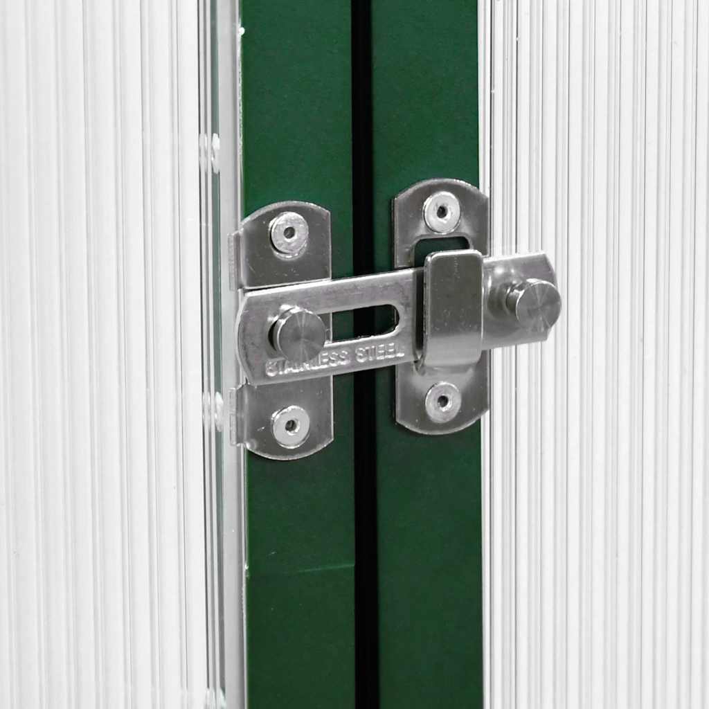 Greenhouse with foundation frame green 334x169x202 cm aluminum
