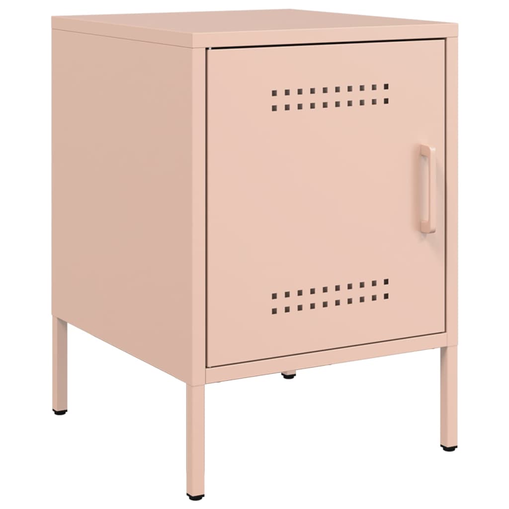 Tables de chevet 2 pcs Rose 36x39x50,5 cm en acier