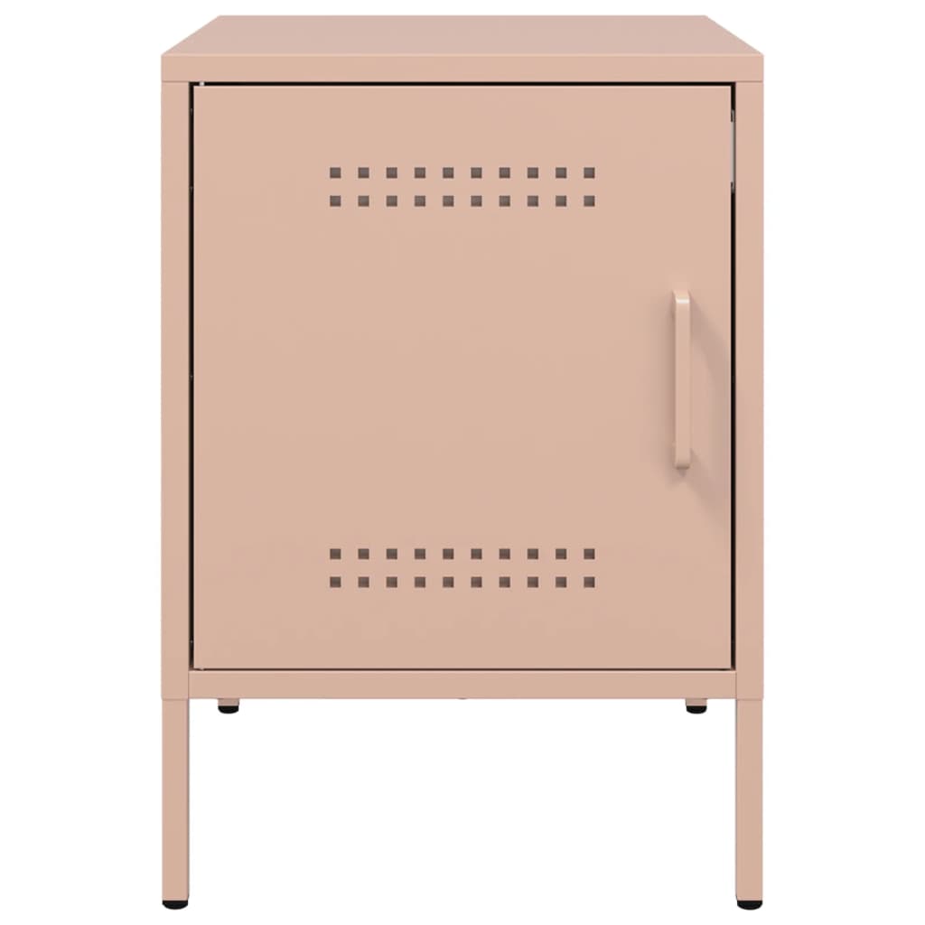 Tables de chevet 2 pcs Rose 36x39x50,5 cm en acier
