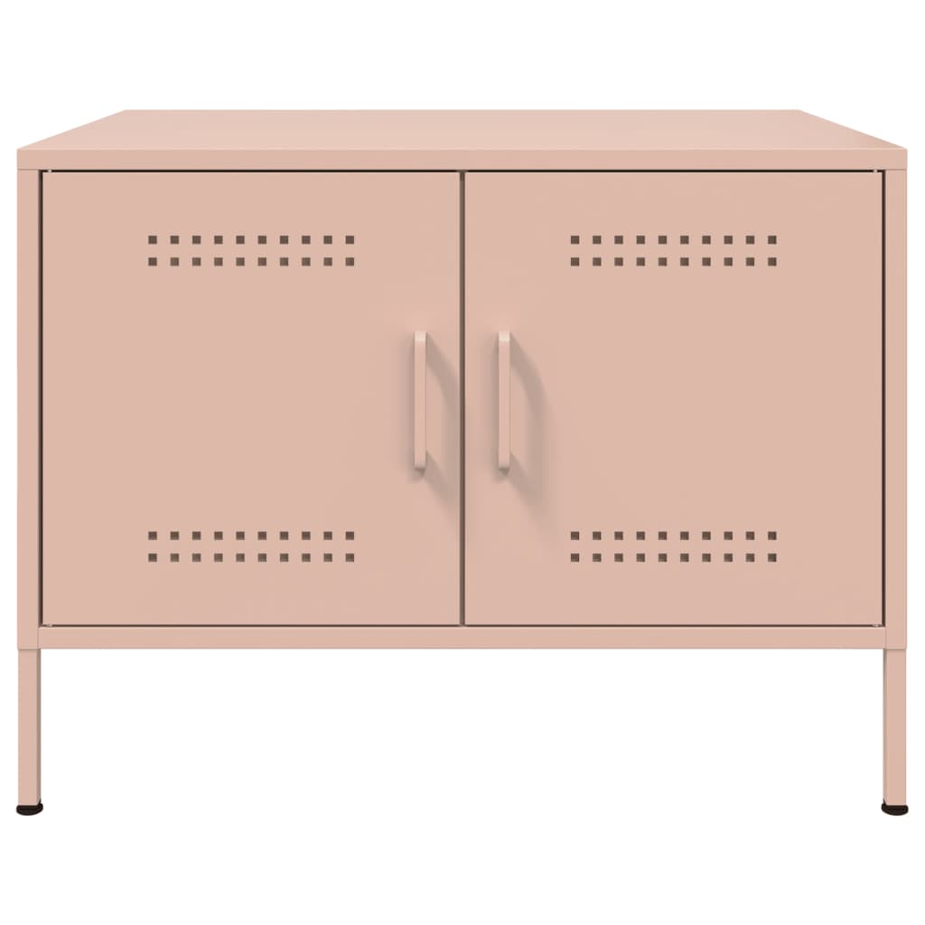 Coffee Table Pink 68x50x50.5 cm Steel