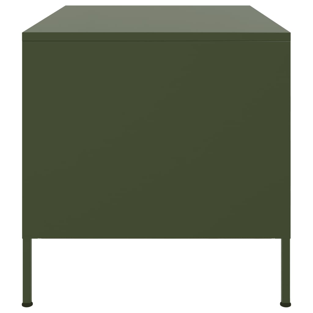 Coffee Table Olive Green 68x50x50.5 cm Steel