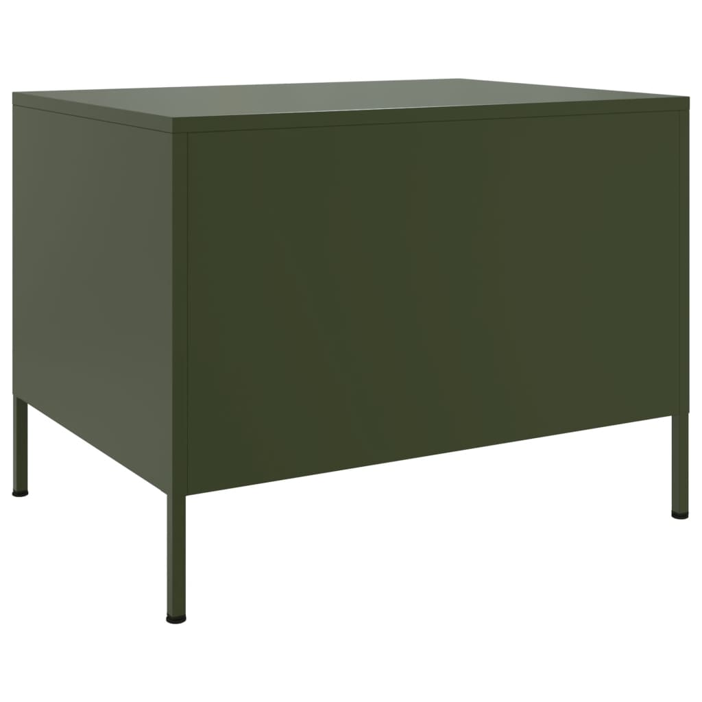 Coffee Table Olive Green 68x50x50.5 cm Steel