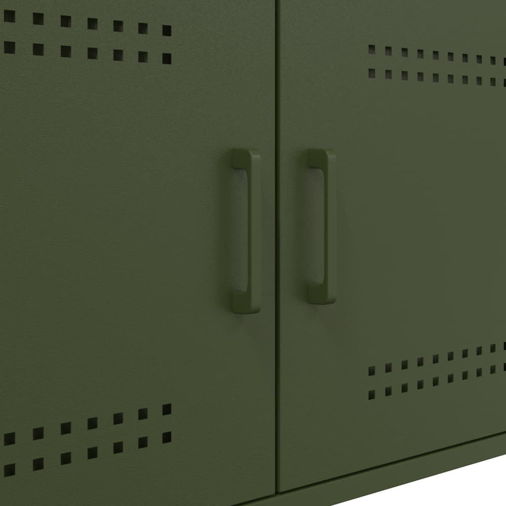 Coffee Table Olive Green 68x50x50.5 cm Steel