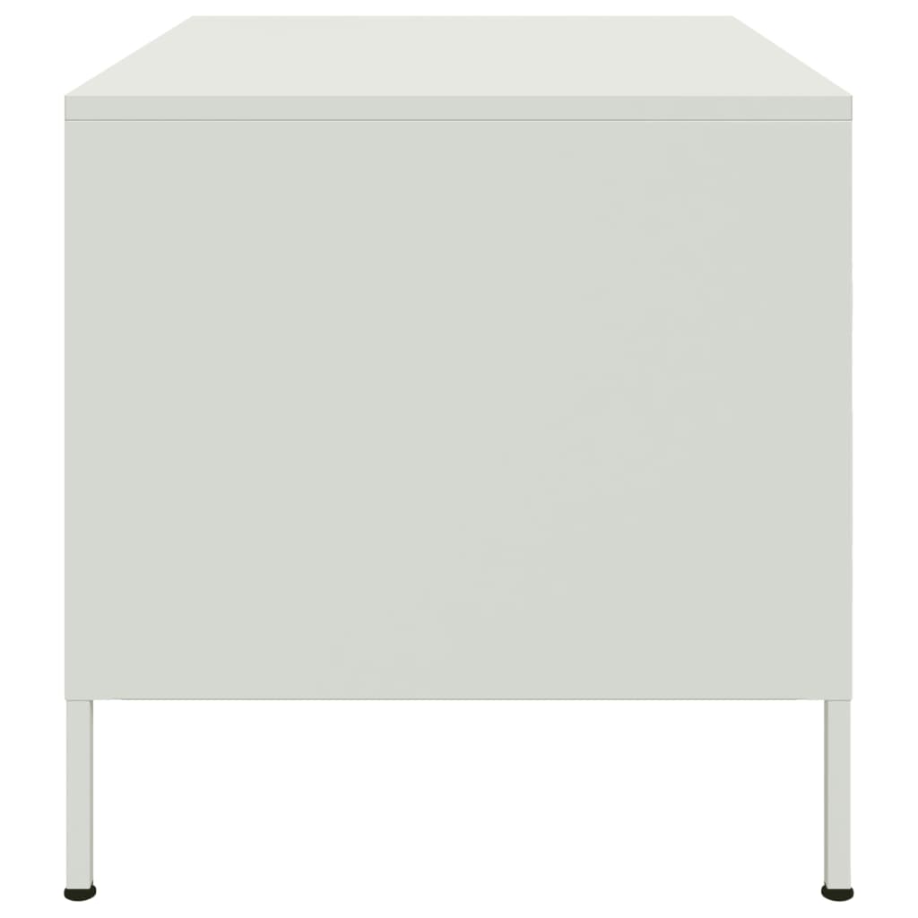 Coffee Table White 68x50x50.5 cm Steel