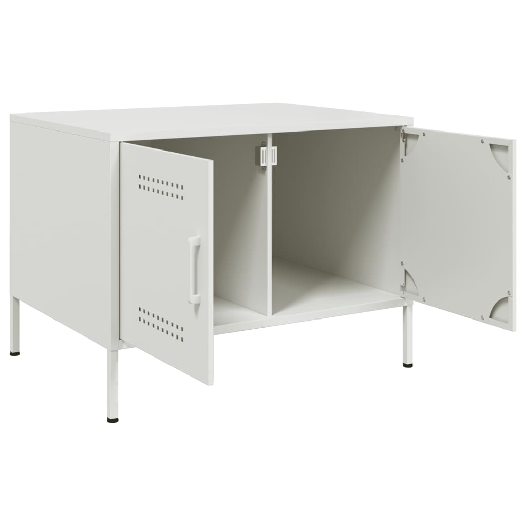 Coffee Table White 68x50x50.5 cm Steel