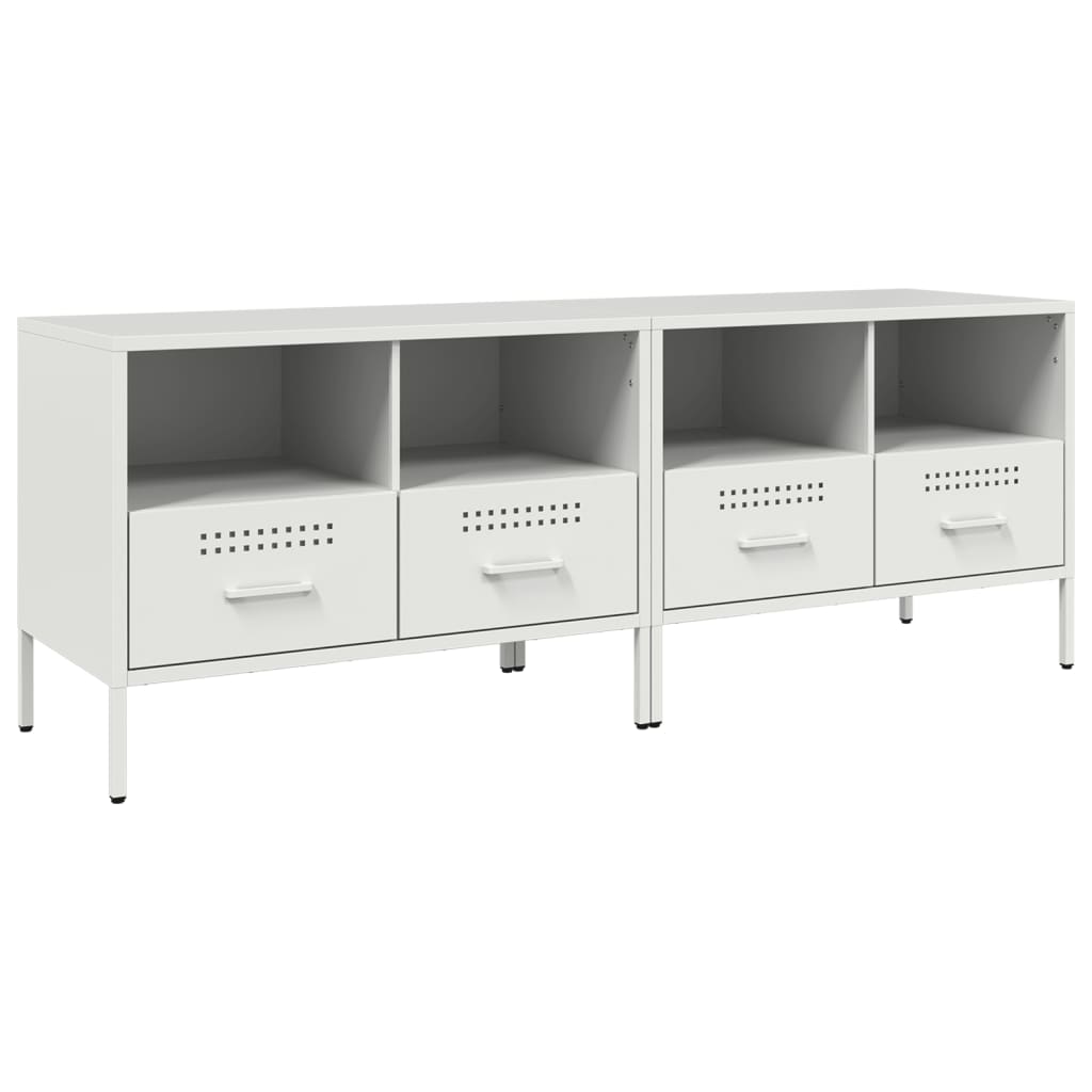 TV Cabinets 2 pcs. White 68x39x50.5 cm Steel