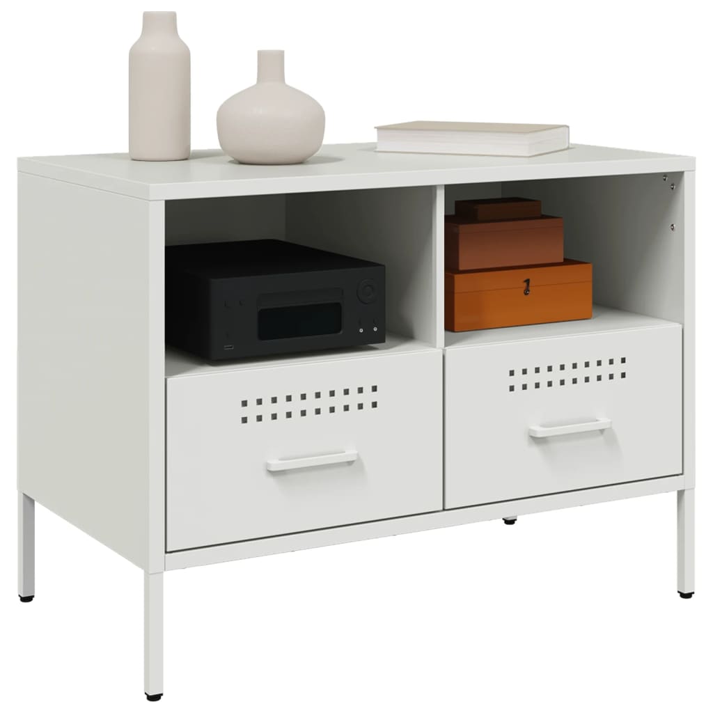 TV Cabinets 2 pcs. White 68x39x50.5 cm Steel