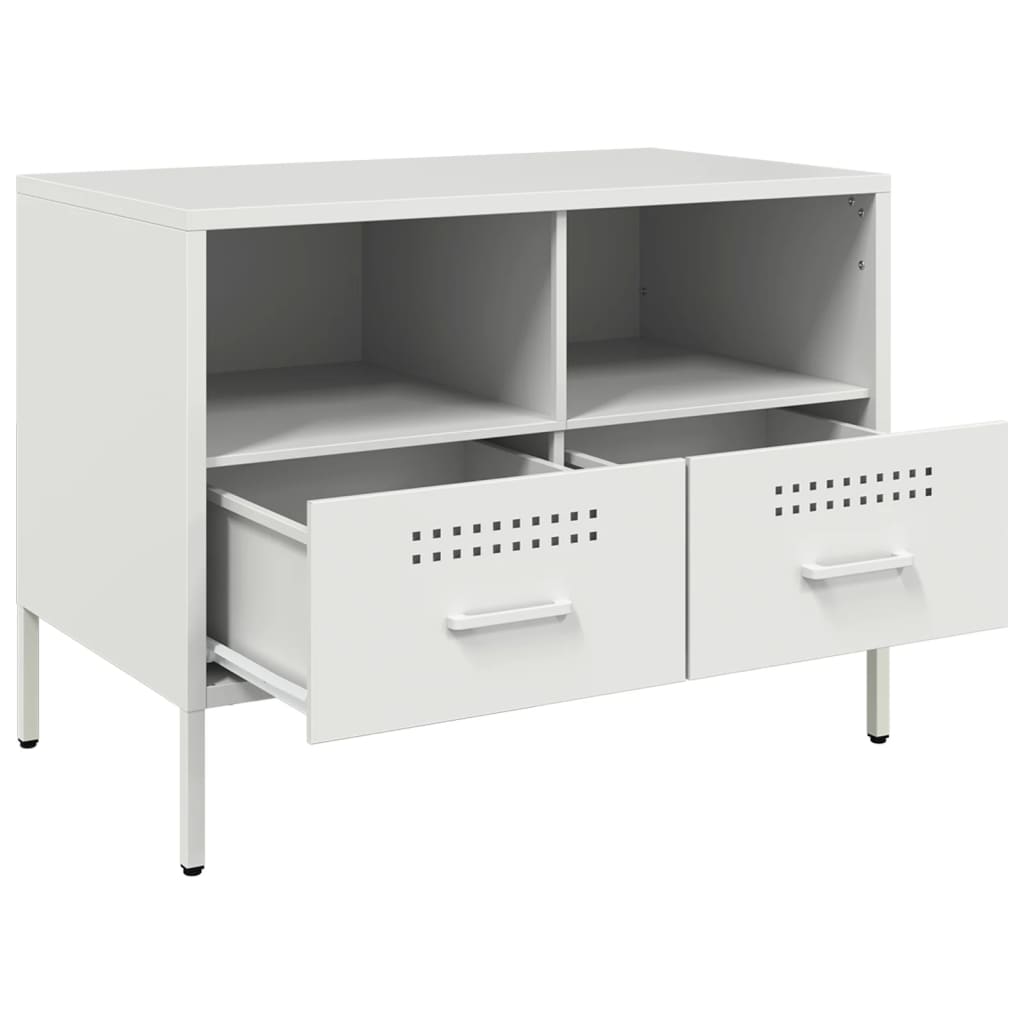 TV Cabinets 2 pcs. White 68x39x50.5 cm Steel