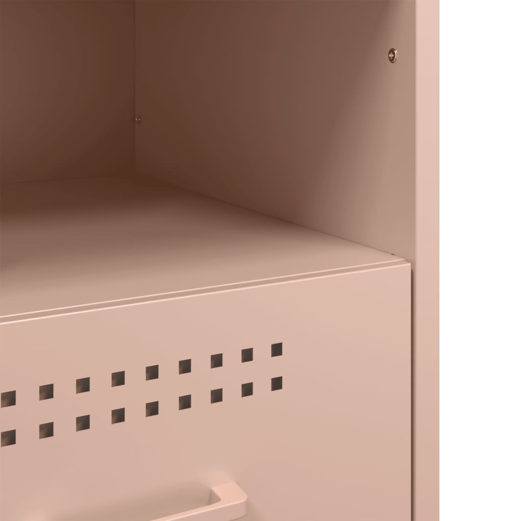 Tables de chevet 2 pcs Rose 36x39x50,5 cm en acier