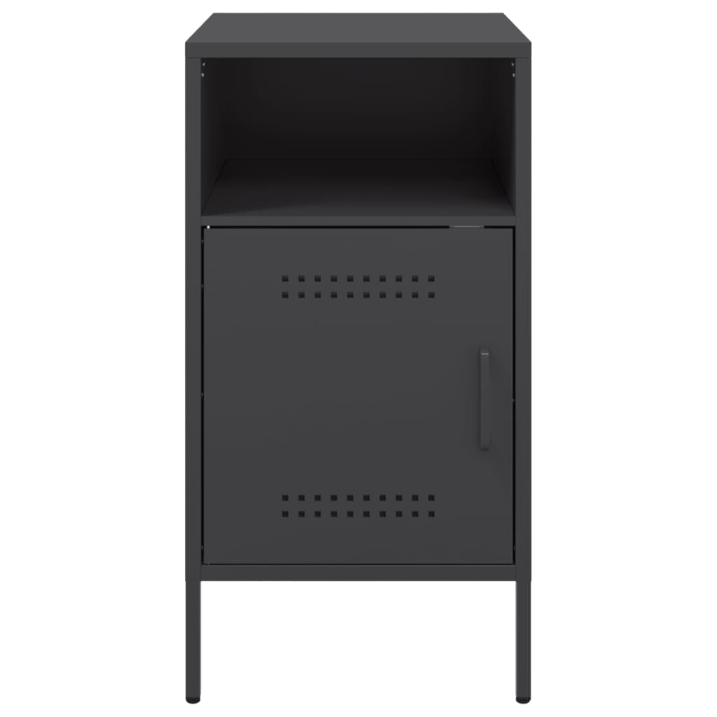Tables de chevet 2 pcs. Acier noir 36x39x68 cm