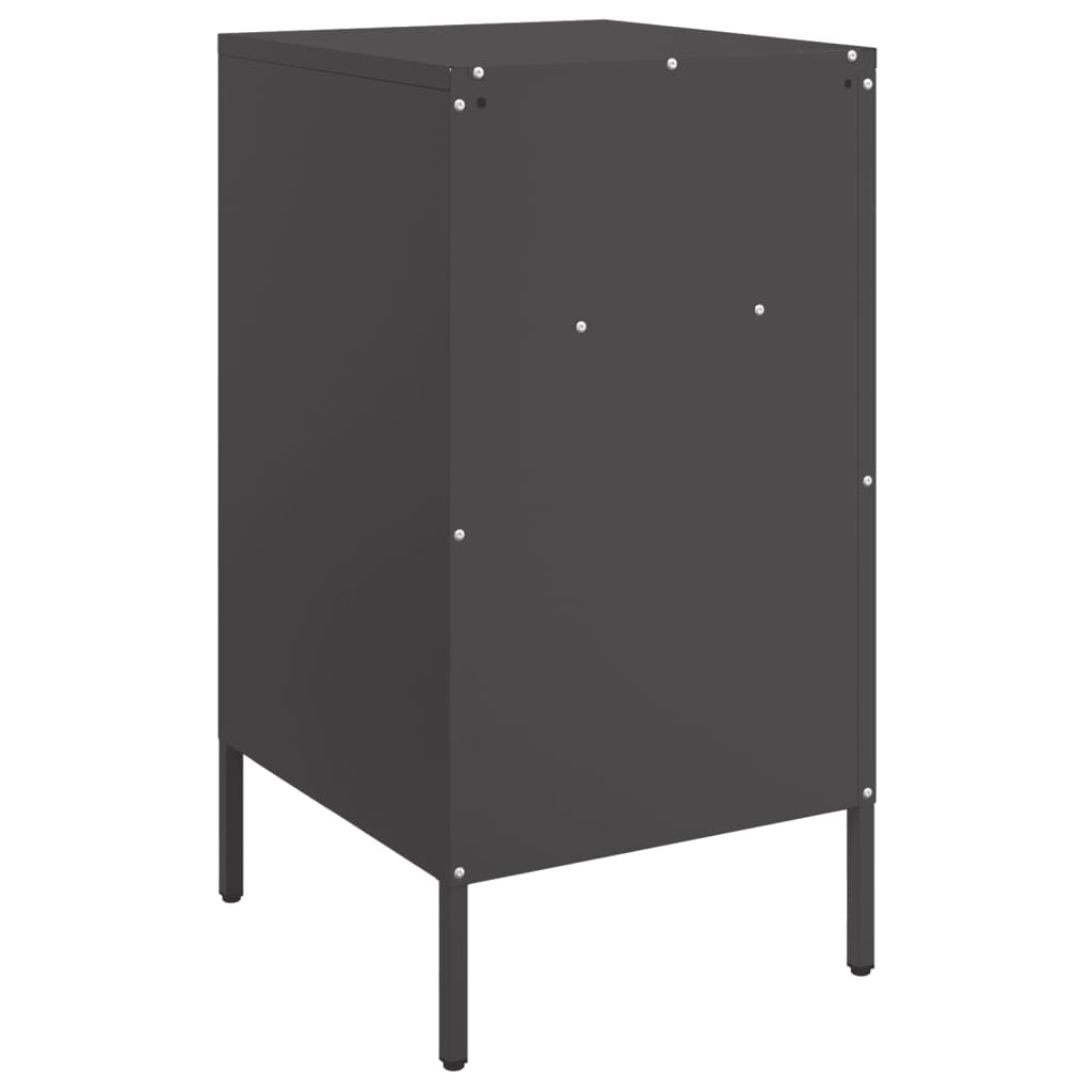 Tables de chevet 2 pcs. Acier noir 36x39x68 cm