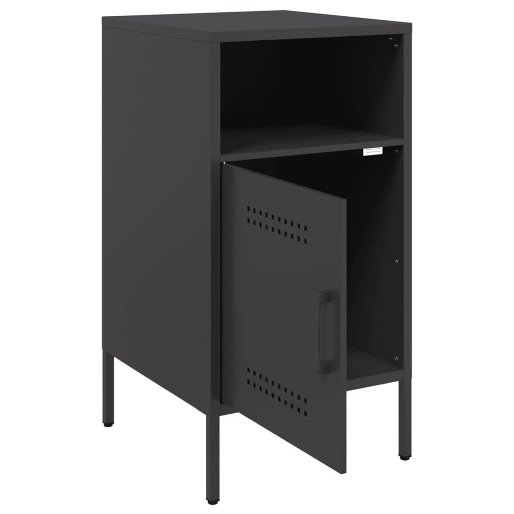 Tables de chevet 2 pcs. Acier noir 36x39x68 cm