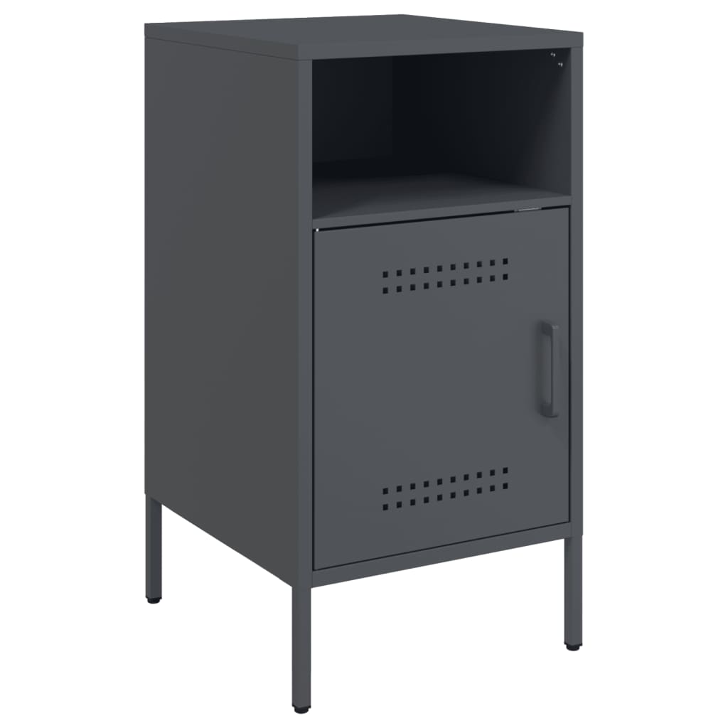 Bedside tables 2 pcs. Anthracite 36x39x68 cm steel