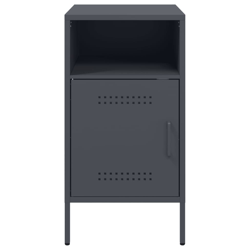 Bedside tables 2 pcs. Anthracite 36x39x68 cm steel