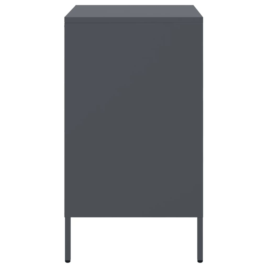 Bedside tables 2 pcs. Anthracite 36x39x68 cm steel